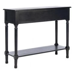 Primrose 2-Drawer Black Wood Console Table by SAFAVIEH 20 Primrose 2-Drawer Black Wood Console Table by SAFAVIEH -Safavieh Sales Store black safavieh console tables cns5706b 1f 1000