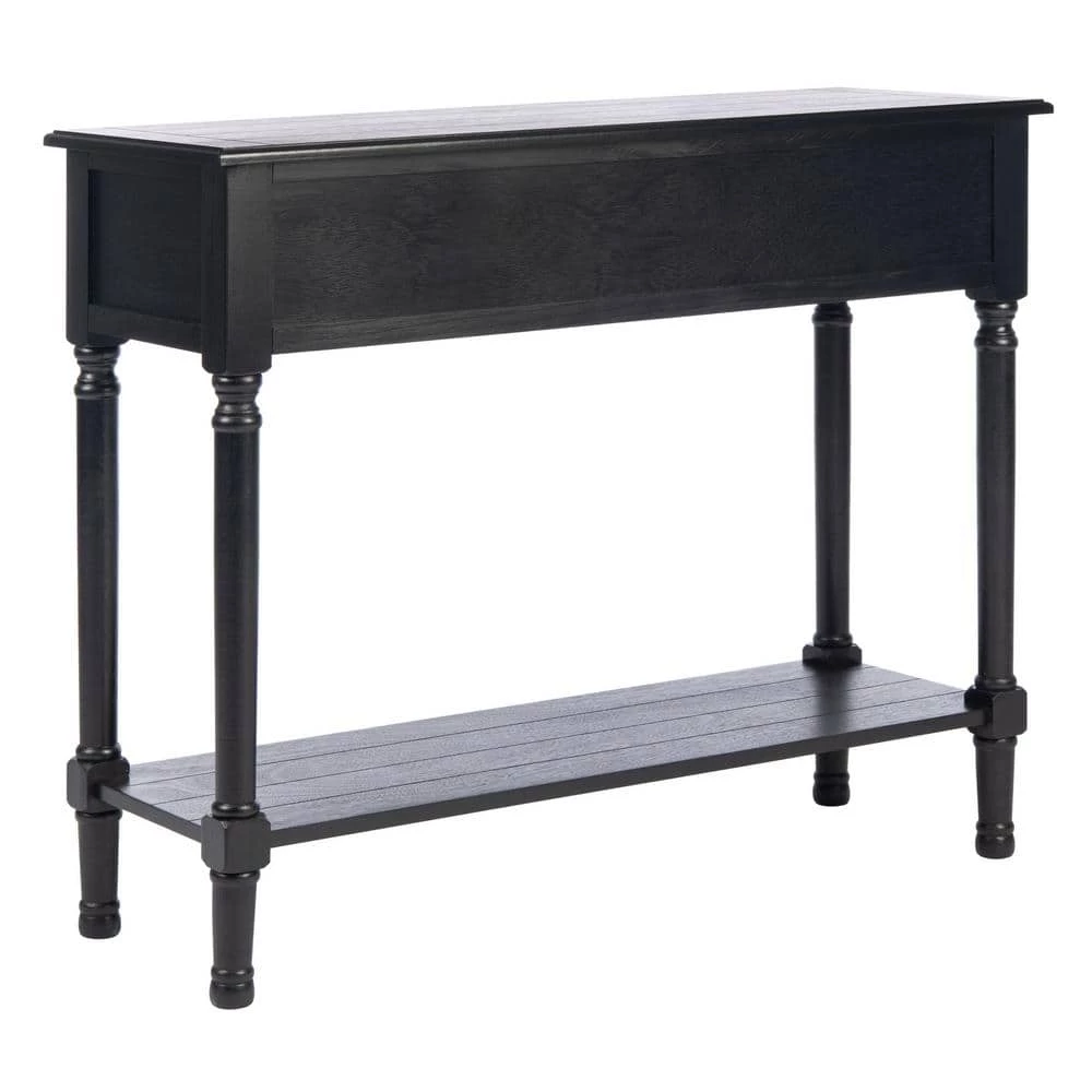 Primrose 2-Drawer Black Wood Console Table by SAFAVIEH 9 Primrose 2-Drawer Black Wood Console Table by SAFAVIEH - Image 8