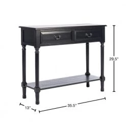 Primrose 2-Drawer Black Wood Console Table by SAFAVIEH 15 Primrose 2-Drawer Black Wood Console Table by SAFAVIEH -Safavieh Sales Store black safavieh console tables cns5706b 40 1000