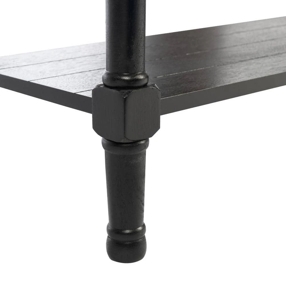 Primrose 2-Drawer Black Wood Console Table by SAFAVIEH 6 Primrose 2-Drawer Black Wood Console Table by SAFAVIEH - Image 5