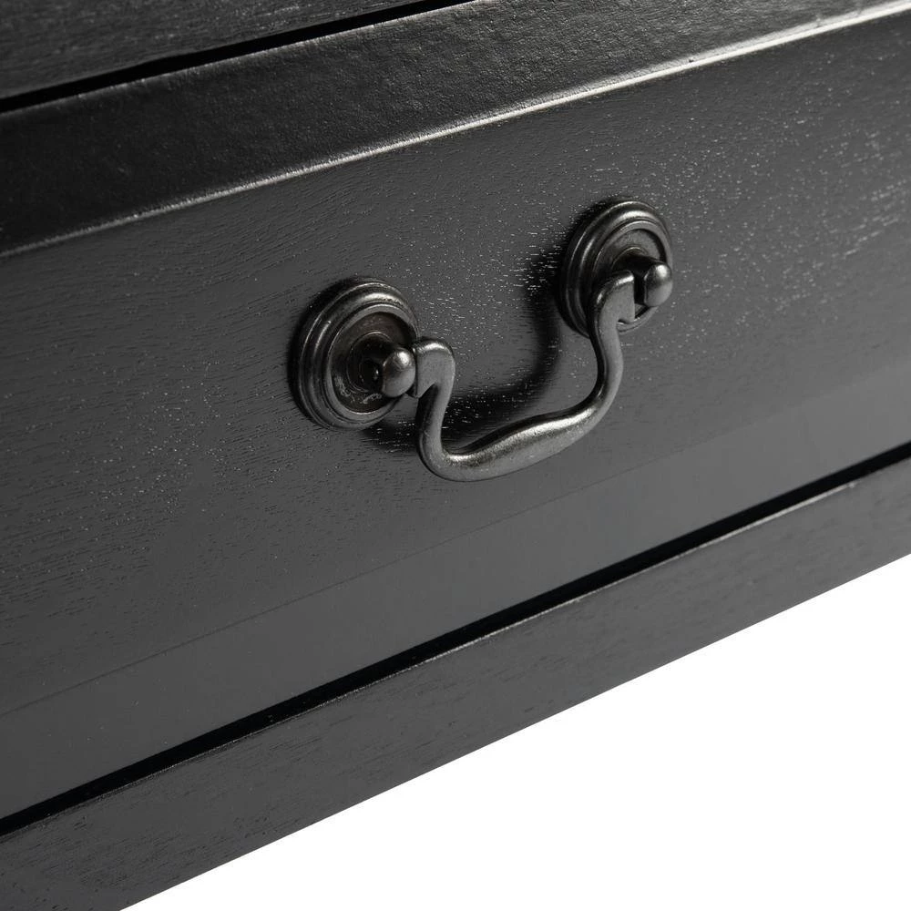 Primrose 2-Drawer Black Wood Console Table by SAFAVIEH 12 Primrose 2-Drawer Black Wood Console Table by SAFAVIEH - Image 11