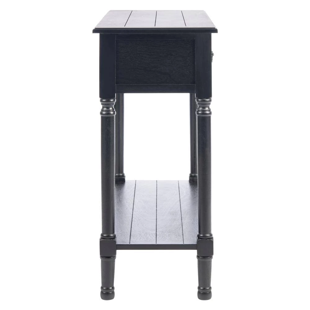 Primrose 2-Drawer Black Wood Console Table by SAFAVIEH 7 Primrose 2-Drawer Black Wood Console Table by SAFAVIEH - Image 6