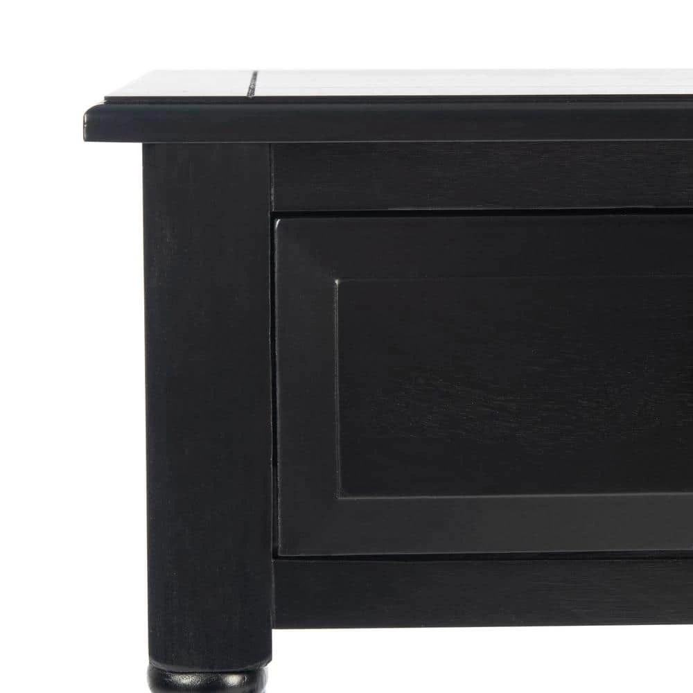 Primrose 2-Drawer Black Wood Console Table by SAFAVIEH 11 Primrose 2-Drawer Black Wood Console Table by SAFAVIEH - Image 10