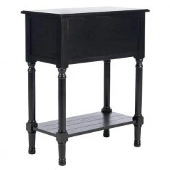 Primrose 3-Drawer Black Wood Console Table by SAFAVIEH -Safavieh Sales Store black safavieh console tables cns5707b 1f 1000