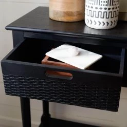 Landers Black 3-Drawer Console Table by SAFAVIEH -Safavieh Sales Store black safavieh console tables cns5711b 44 1000