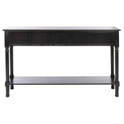 Landers Black 3-Drawer Console Table by SAFAVIEH -Safavieh Sales Store black safavieh console tables cns5711b 4f 1000