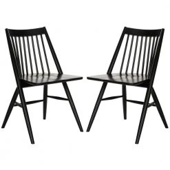 Wren Black 19 in. Dining Chair (Set of 2) by SAFAVIEH