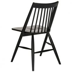 Wren Black 19 in. Dining Chair (Set of 2) by SAFAVIEH -Safavieh Sales Store black safavieh dining chairs dch1000a set2 fa 1000
