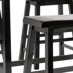 Ronin 4-Piece Black Bar Table Set by SAFAVIEH -Safavieh Sales Store black safavieh dining room sets amh8503a 1f 1000