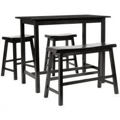 Ronin 4-Piece Black Bar Table Set by SAFAVIEH