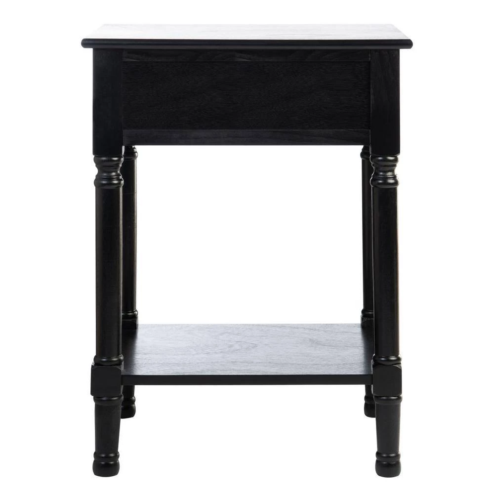 Peyton 19 in. Black Rectangle Wood Storage End Table by SAFAVIEH 11 Peyton 19 in. Black Rectangle Wood Storage End Table by SAFAVIEH - Image 9