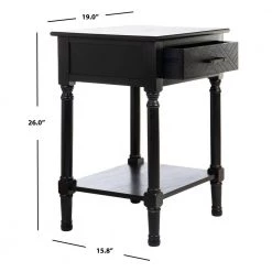 Peyton 19 in. Black Rectangle Wood Storage End Table by SAFAVIEH 17 Peyton 19 in. Black Rectangle Wood Storage End Table by SAFAVIEH -Safavieh Sales Store black safavieh end side tables acc5704b 40 1000