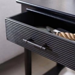 Ryder 19 in. Black Rectangle Wood Storage End Table by SAFAVIEH -Safavieh Sales Store black safavieh end side tables acc5713b 31 1000