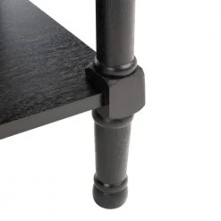 Ryder 19 in. Black Rectangle Wood Storage End Table by SAFAVIEH -Safavieh Sales Store black safavieh end side tables acc5713b 66 1000