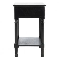 Ryder 19 in. Black Rectangle Wood Storage End Table by SAFAVIEH -Safavieh Sales Store black safavieh end side tables acc5713b c3 1000