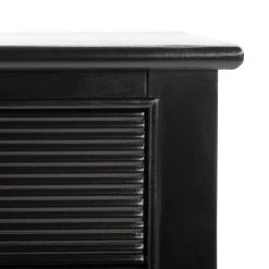 Ryder 19 in. Black Rectangle Wood Storage End Table by SAFAVIEH -Safavieh Sales Store black safavieh end side tables acc5713b fa 1000