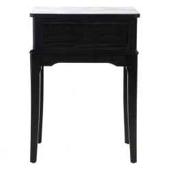 Opal 17 in. Black Rectangle Wood Storage End Table by SAFAVIEH -Safavieh Sales Store black safavieh end side tables acc5719b 1f 1000