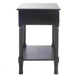 Haines 19 in. Black Rectangle Wood Storage End Table by SAFAVIEH -Safavieh Sales Store black safavieh end side tables acc5720a c3 1000