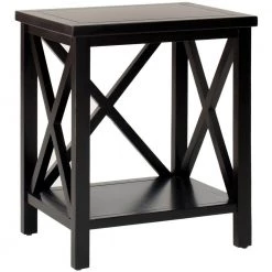 Candence Black End Table by SAFAVIEH -Safavieh Sales Store black safavieh end side tables amh6523b 31 1000