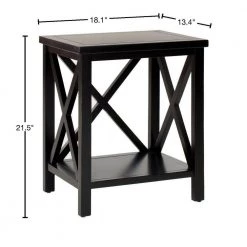 Candence Black End Table by SAFAVIEH -Safavieh Sales Store black safavieh end side tables amh6523b 40 1000
