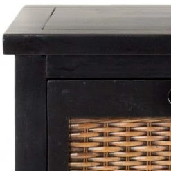 Jonah Black Storage End Table by SAFAVIEH -Safavieh Sales Store black safavieh end side tables amh6531b 1f 1000