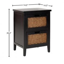 Jonah Black Storage End Table by SAFAVIEH -Safavieh Sales Store black safavieh end side tables amh6531b 40 1000