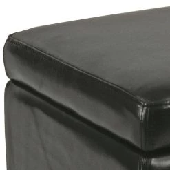 Jonathan Black Storage Ottoman by SAFAVIEH 19 Jonathan Black Storage Ottoman by SAFAVIEH -Safavieh Sales Store black safavieh ottomans hud4007b 1f 1000