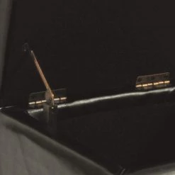 Jonathan Black Storage Ottoman by SAFAVIEH 20 Jonathan Black Storage Ottoman by SAFAVIEH -Safavieh Sales Store black safavieh ottomans hud4007b 44 1000