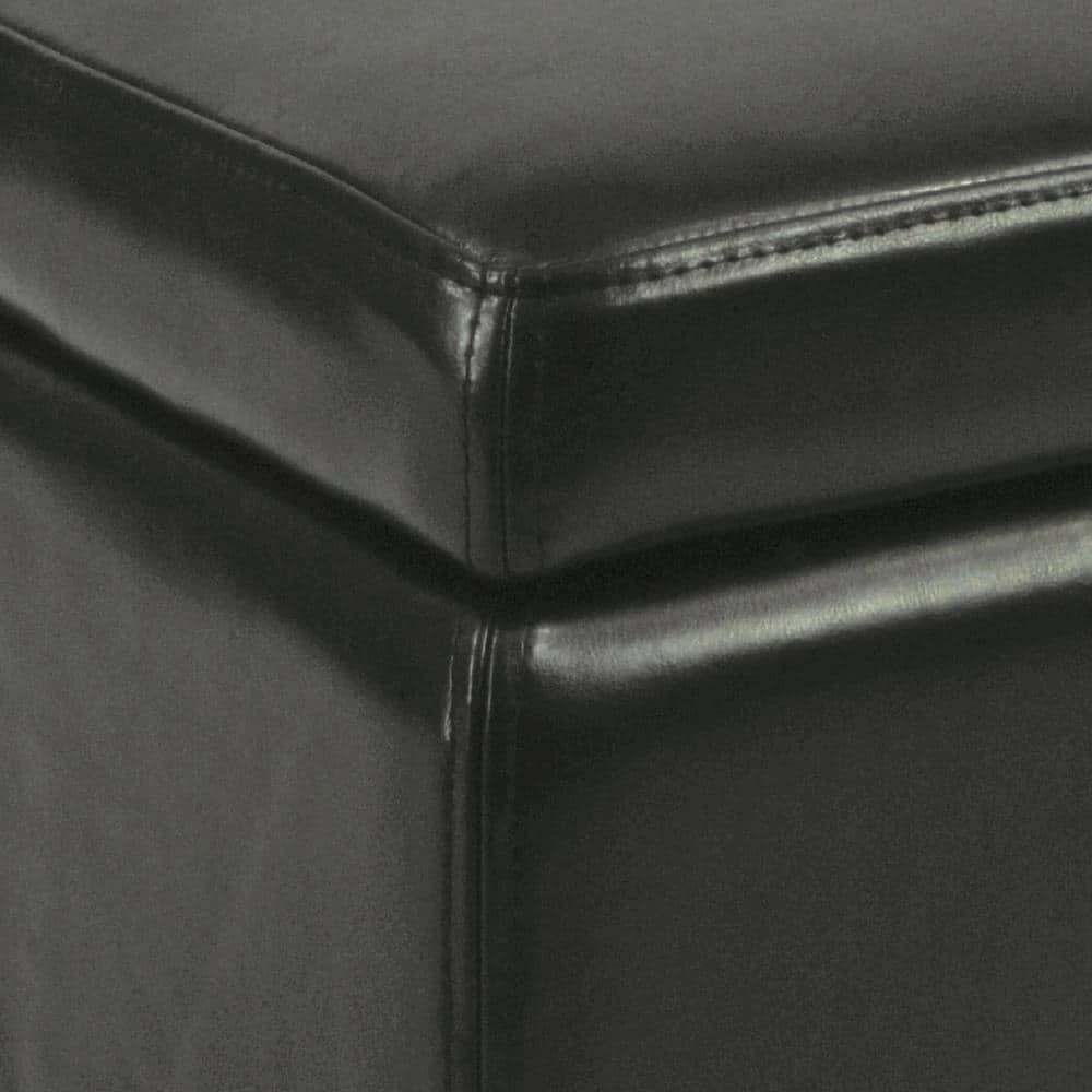 Jonathan Black Storage Ottoman by SAFAVIEH 8 Jonathan Black Storage Ottoman by SAFAVIEH - Image 6
