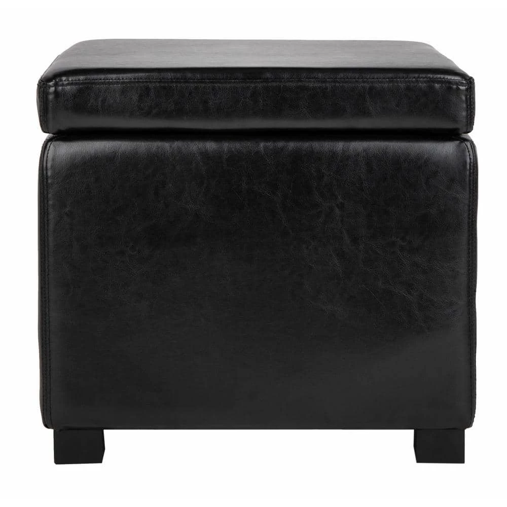 Jonathan Black Storage Ottoman by SAFAVIEH 3 Jonathan Black Storage Ottoman by SAFAVIEH