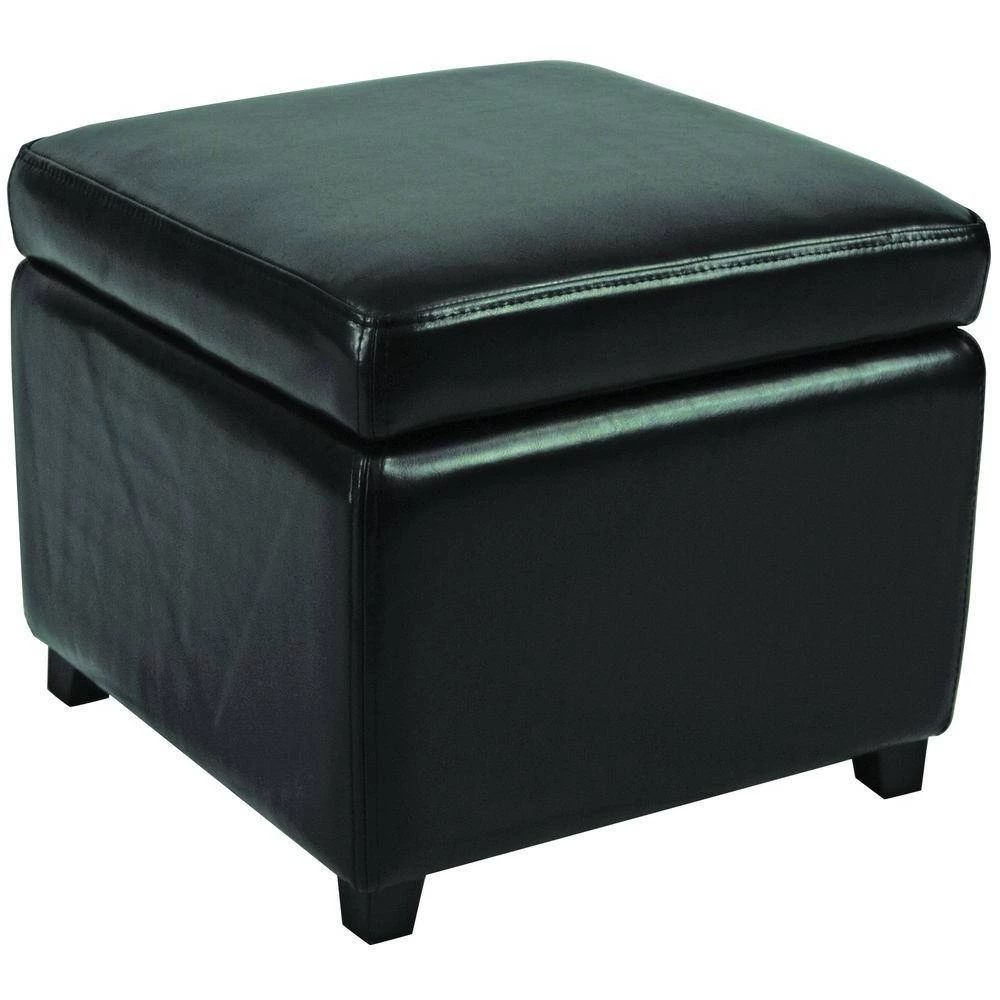 Jonathan Black Storage Ottoman by SAFAVIEH 6 Jonathan Black Storage Ottoman by SAFAVIEH - Image 4