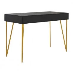 Pine 44 in. 2-Drawer Black Desk by SAFAVIEH 19 Pine 44 in. 2-Drawer Black Desk by SAFAVIEH -Safavieh Sales Store black safavieh writing desks fox2238b 31 1000