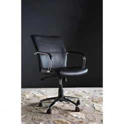 Lysette Black Office Chair by SAFAVIEH -Safavieh Sales Store black silver safavieh task chairs fox8500b 31 1000