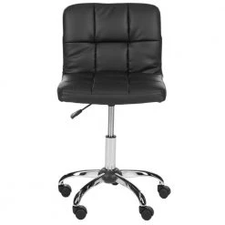 Brunner Black Faux Leather Office Chair by SAFAVIEH