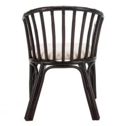 Gino Black Wood Arm Chair by SAFAVIEH -Safavieh Sales Store black white safavieh accent chairs sea4017a 44 1000