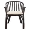 Gino Black Wood Arm Chair by SAFAVIEH -Safavieh Sales Store black white safavieh accent chairs sea4017a 64 1000