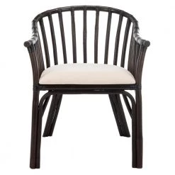 Gino Black Wood Arm Chair by SAFAVIEH