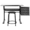 Harvard 36 in. Black/White 3 Drawer Writing Desk by SAFAVIEH -Safavieh Sales Store black white safavieh writing desks fox2218a 64 1000