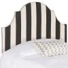 Hallmar Black/White Twin Upholstered Headboard by SAFAVIEH -Safavieh Sales Store black white stripe safavieh headboards mcr4026k 64 1000