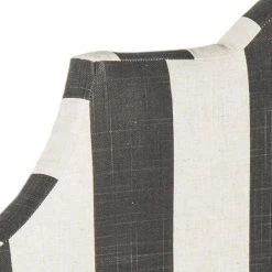 Hallmar Black/White Queen Upholstered Headboard by SAFAVIEH -Safavieh Sales Store black white stripe safavieh headboards mcr4680k 31 1000