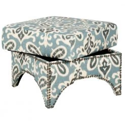 Declan Blue/Gray/Off-White Storage Ottoman by SAFAVIEH 12 Declan Blue/Gray/Off-White Storage Ottoman by SAFAVIEH -Safavieh Sales Store blue natural safavieh ottomans mcr4639e c3 1000