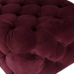 Kenan Dark Red Accent Ottoman by SAFAVIEH -Safavieh Sales Store bordeaux safavieh ottomans mcr4635a 1f 1000