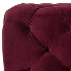Kenan Dark Red Accent Ottoman by SAFAVIEH -Safavieh Sales Store bordeaux safavieh ottomans mcr4635a 44 1000