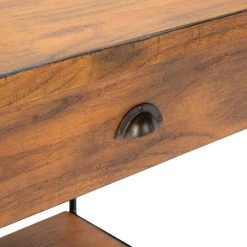 Eris 20 in. Brown/Black/Gold Rectangle Wood Storage End Table by SAFAVIEH -Safavieh Sales Store brown black gold safavieh end side tables acc6604a 76 1000