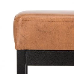 Chase Brown/Black Upholstered Entryway Bench by SAFAVIEH -Safavieh Sales Store brown black safavieh bedroom benches bch6204a 1f 1000