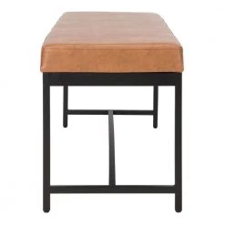 Chase Brown/Black Upholstered Entryway Bench by SAFAVIEH -Safavieh Sales Store brown black safavieh bedroom benches bch6204a 4f 1000