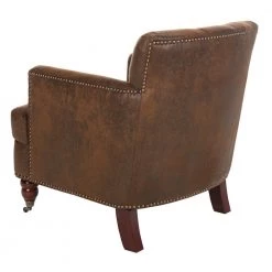 Colin Rustic Brown Leather Arm Chair by SAFAVIEH 14 Colin Rustic Brown Leather Arm Chair by SAFAVIEH -Safavieh Sales Store brown cherry mahogany safavieh accent chairs hud8212b c3 1000