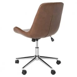 Fletcher Brown/Chrome Swivel Office Chair by SAFAVIEH -Safavieh Sales Store brown chrome safavieh task chairs och7501a 66 1000