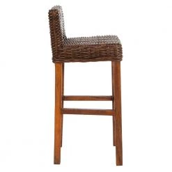 Cypress 29.5 in. Brown Bar Stool by SAFAVIEH -Safavieh Sales Store brown croco safavieh bar stools fox6502a c3 1000