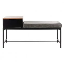 Maruka Brown/Gray Storage Bench by SAFAVIEH